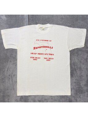 Vintage T Shirt XL1997 Zephyrhills FL Swap Meet Vendor Screen Stars Graphic Tee